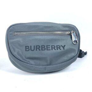 BURBERRY 8052888 cross logo Belt Bag Waist Pouch body bag gray/Black Unused